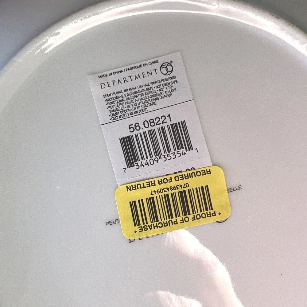 (2) Dept 56 Patience Brewster Krinkles Christmas Dog W/ Purse  Salad Plates New